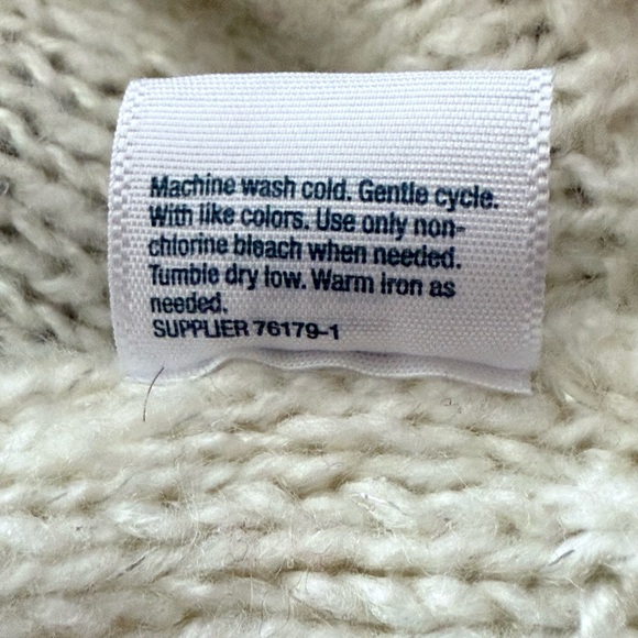 Saint John's Bay Fair Isle Roll Neck Cream Blue Pink Knit Sweater Size XL - Picture 11 of 11